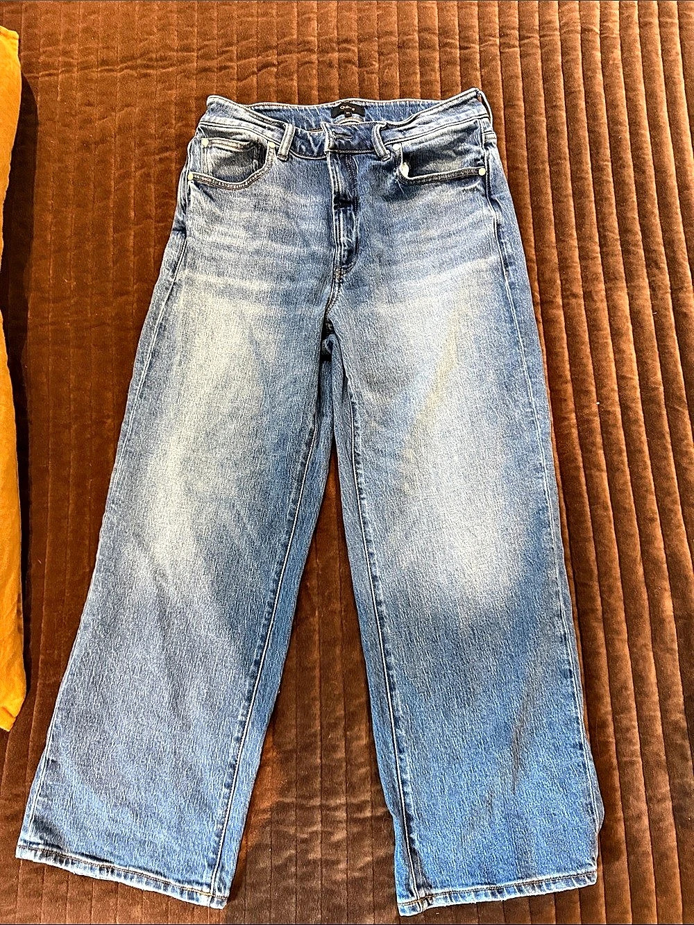 Quince Bella Stretch Wide Leg Jeans Blue Waist 31